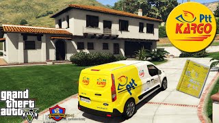 GTA 5 PTT KARGO MODU-POLİS ÇEVİRDİ TESLİMAT GEÇİKTİ(GTA 5 gerçek HAYAT) #1