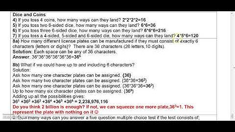 5 2 4 Finite Math  Multiplication Principle Examples