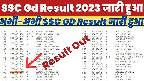 SSC Gd Result 2023 Kaise Dekhe ? How to Check SSC Gd Constable Result 2023 ? Gd Result Download Link