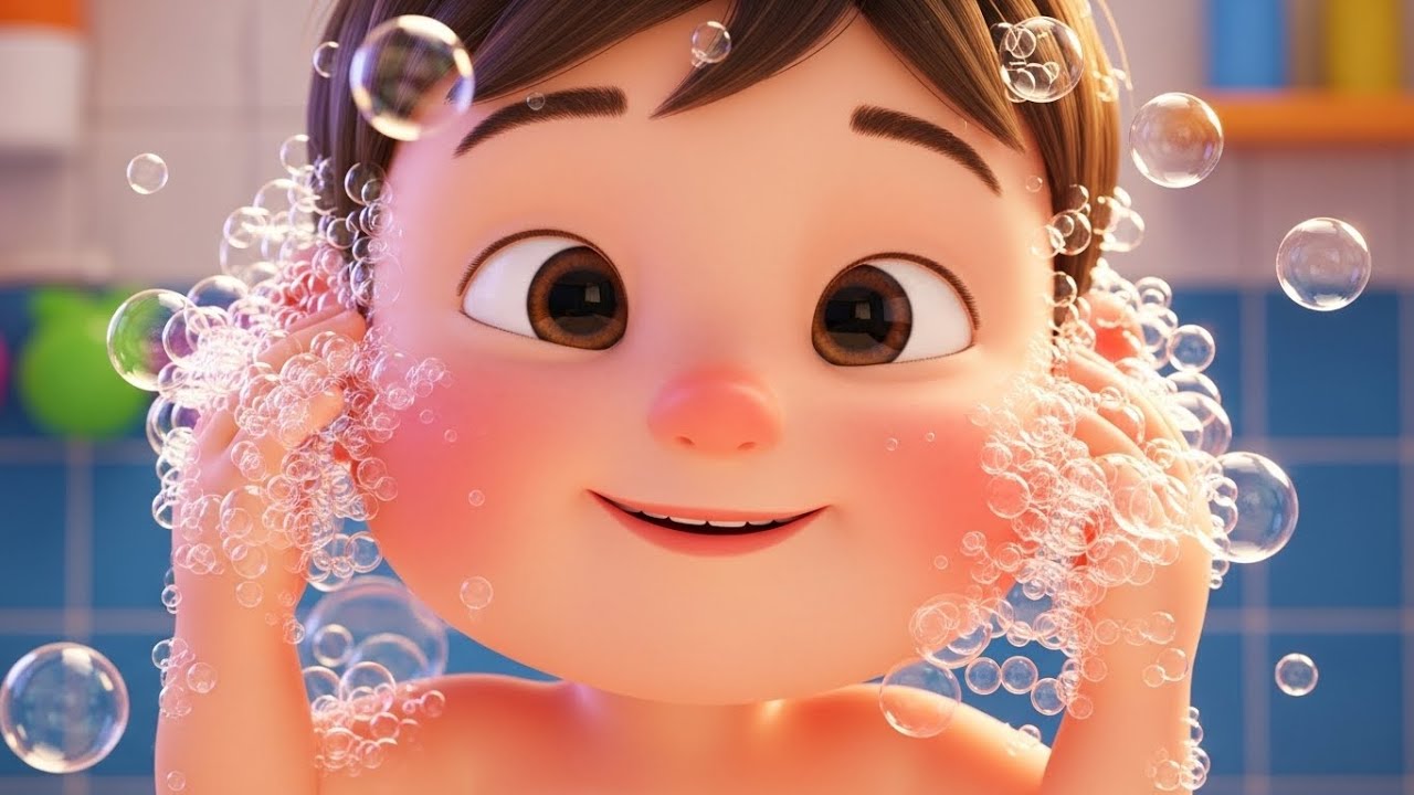 Wash Your Face, Little Star 🌟🧼 Fun Face Washing Song for Kids | Healthy Habits Routine