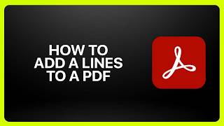 How To Add Lines to a PDF in Adobe Acrobat! Tutorial