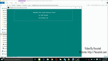 Mediatek Auto Custom Recovery Porter by Team Hovatek