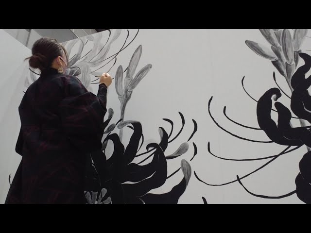 ライブペイント】クライマックス⑦デザインフェスタ54 水墨絵師