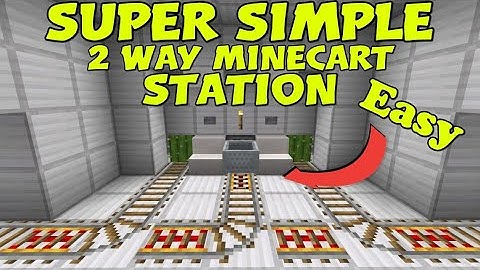 Super Simple 2 Way Minecart Station!!! (Easy) [Minecraft Bedrock 1.21]