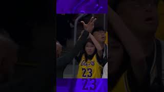 Bronny James Swishes the 3 🔥 LeBron Celebrates Courtside 😳