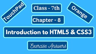 Touchpad Class 7 Chapter 8 Question Answer | Computer Class 7 Chapter 8 Exercise Answer | Touchpad