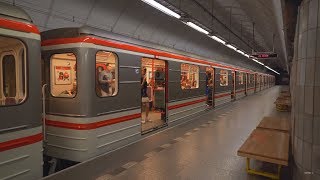 Czech Republic, Prague, metro ride from Palmovka to Florenc