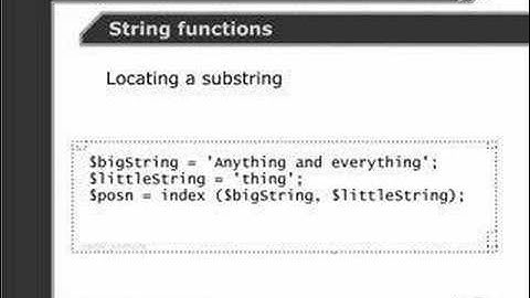 Perl Tutorials -Part 47- Locating a substring: 1