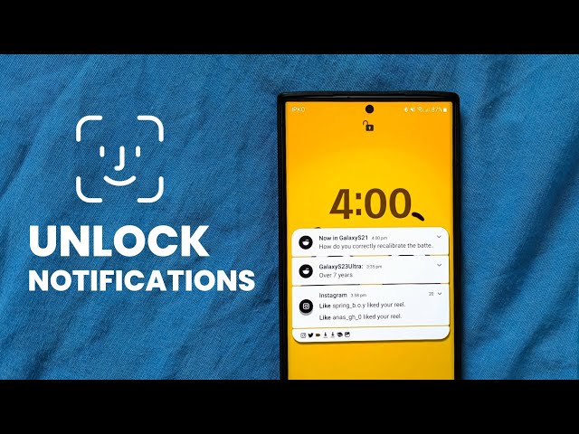 One UI 5.1: Unlock Notifications with Your Face! class=