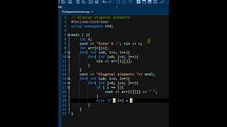 Famous Display only diagonal elements of matrix in c++ , #shorts  #coding  #diagonal Net Worth