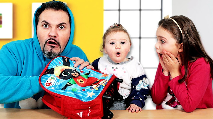 What's in MY LITTLE SISTER'S BACKPACK? DAD'S REACTION