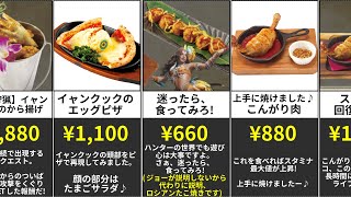 【モンハン飯】世界観溢れるフードメニューまとめ！みんなはどれ食べたい？【モンハンライズ発売記念メニューあり】