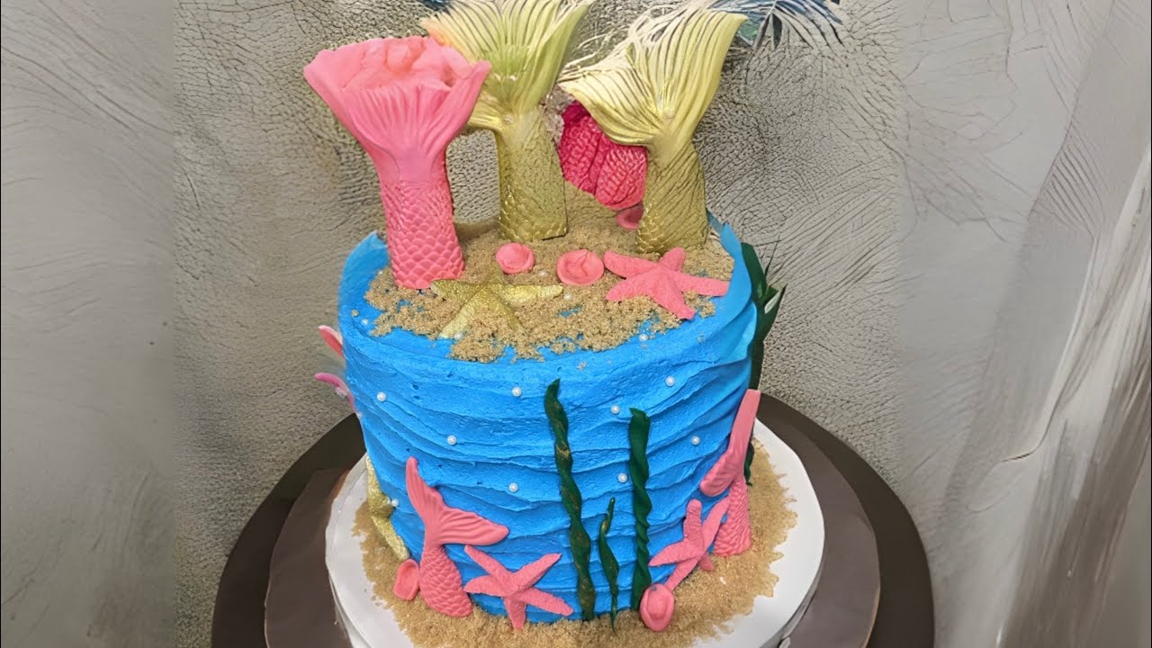 Make a beach cake with me - YouTube