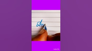 Writing name #Anaya in cursive style...