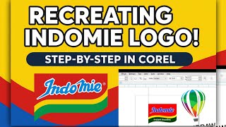 How to recreate indomie logo in Coreldraw|Step by step logo design tutorial
