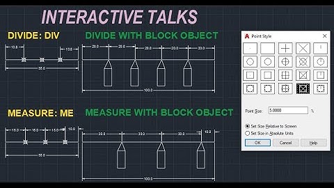 Auto cad 2017 2D commands MEASURE,DIVIDE,BLOCK ,POINTSTYLE IN TELUGU Interactive Talks