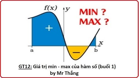 GIẢI TÍCH 12: GIÁ TRỊ LỚN - GIÁ TRỊ NHỎ NHẤT (Buổi 1)