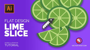 Draw a Flat Design Lime or Lemon Slice in Adobe Illustrator - FAST :)