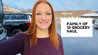 FAMILY OF 13 GROCERY HAUL