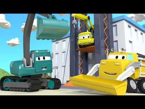 İnşaat ekibi -  Asansör - Araba şehri 🚗 Çocuklar için çizgi filmler