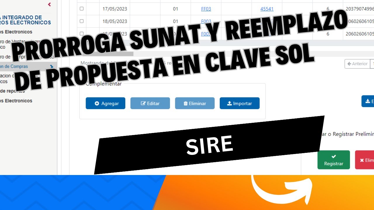 Prórroga al SIRE SUNAT y reemplazo de propuesta en clave SOL - YouTube