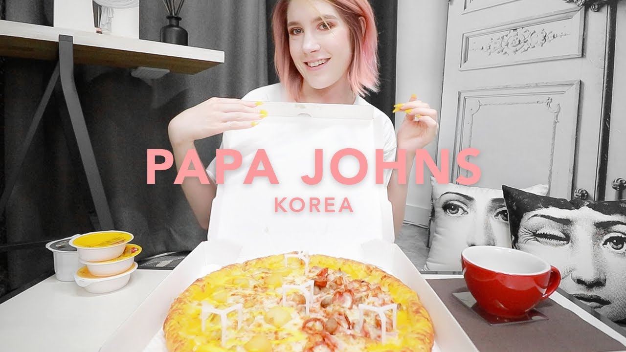Trying Korean Papa John's Potato Pickle Pizza?! YouTube