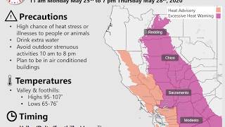 Hot and dry weather is in store for much of this week. the hottest
days will be tuesday through thursday (may 26-28, 2020) where
temperatures soar th...