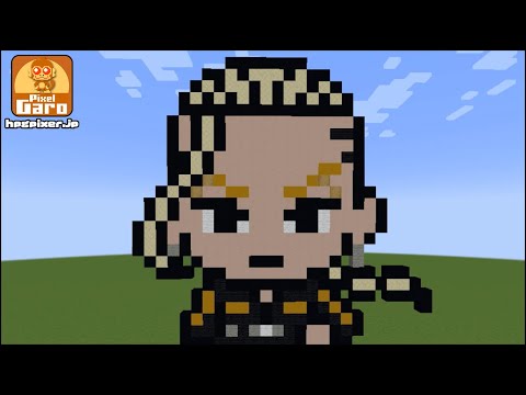 【ドット絵 マイクラ 作り方】ドラケンこと龍宮寺堅(東京リベンジャーズ) をマインクラフトで作ってみた