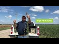 Daniel Hensley shows the results of a test plot using our newest product NutriHance