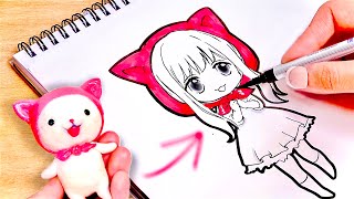 【地味な猫を"美少女"に描きかえちゃいます‼️】鬼滅の刃×ポケモン擬人化イラストやアナログ&デジタルで表情の簡単描き方を紹介！プロの絵師?ねこかぶりのミニキャラを手書き