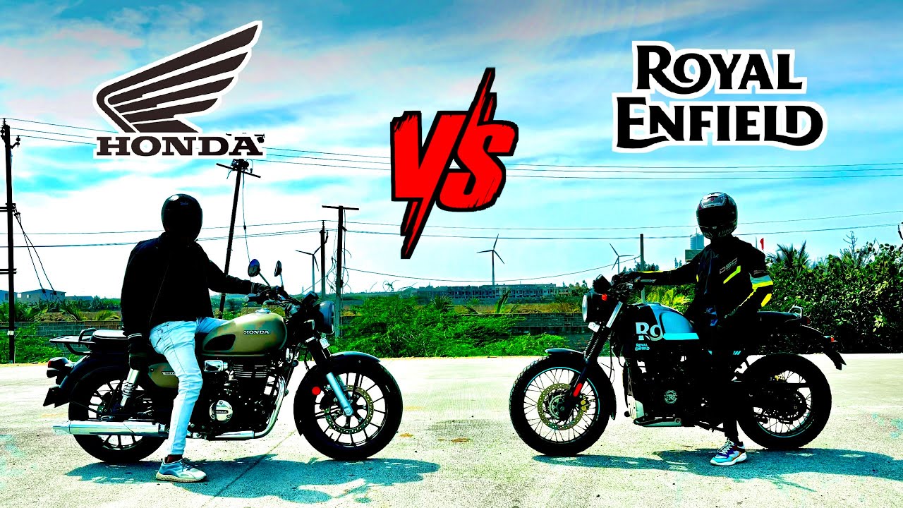 RE Scram411 vs Honda Cb350 Drag Race 🔥- BroBots Moto