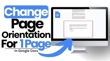 How To Change ONE Page To Landscape on Google Docs