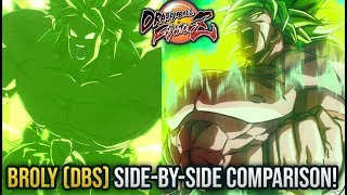 DRAGON BALL FighterZ - BROLY DBS Side by Side Comparison - Best Dramatic Finish Ever?