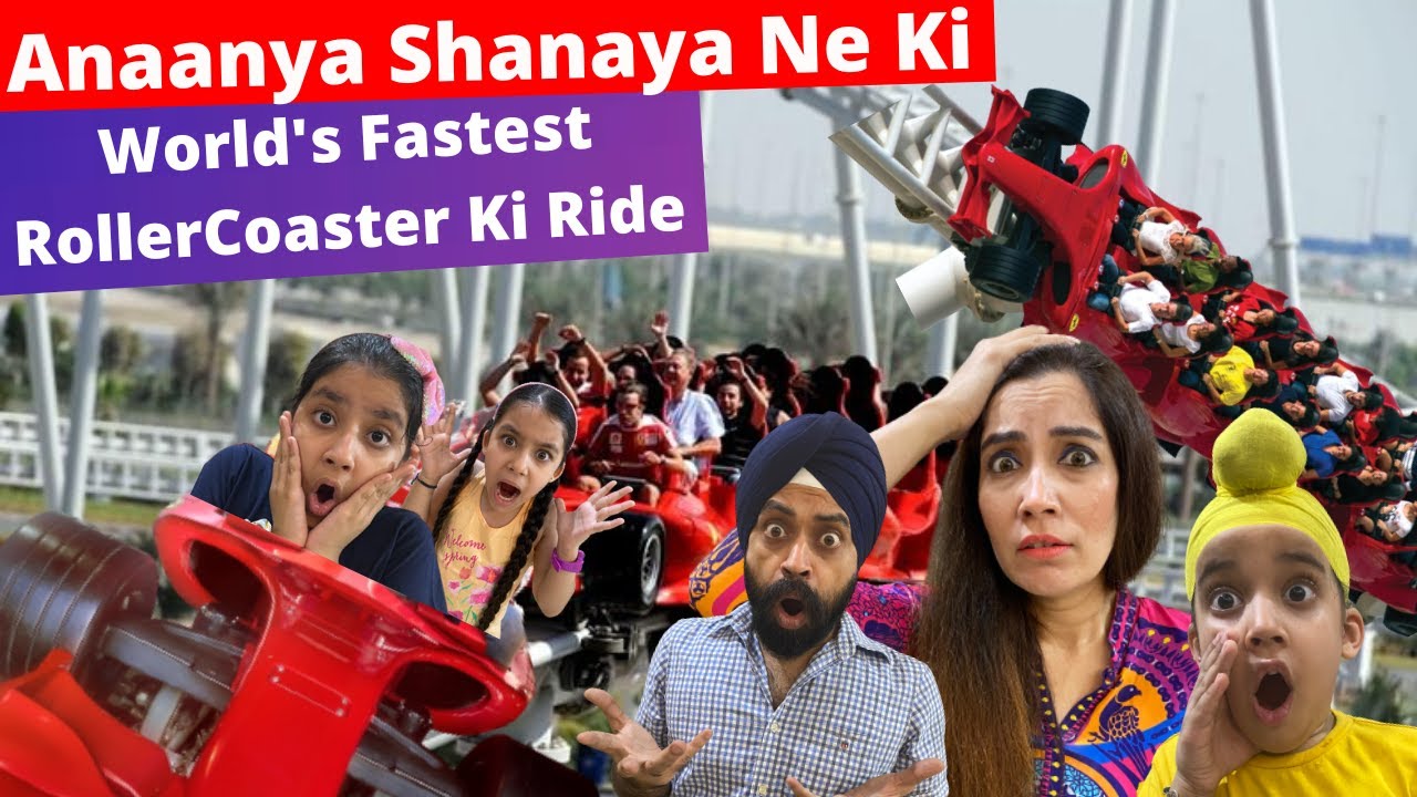 Anaanya Shanaya Ne Ki World's Fastest RollerCoaster Ki Ride | RS 1313 VLOGS | Ramneek Singh 1313