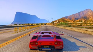 Lamborghini Countach 1988 | Italian V10 Engine Sound | GTA 5 Mods