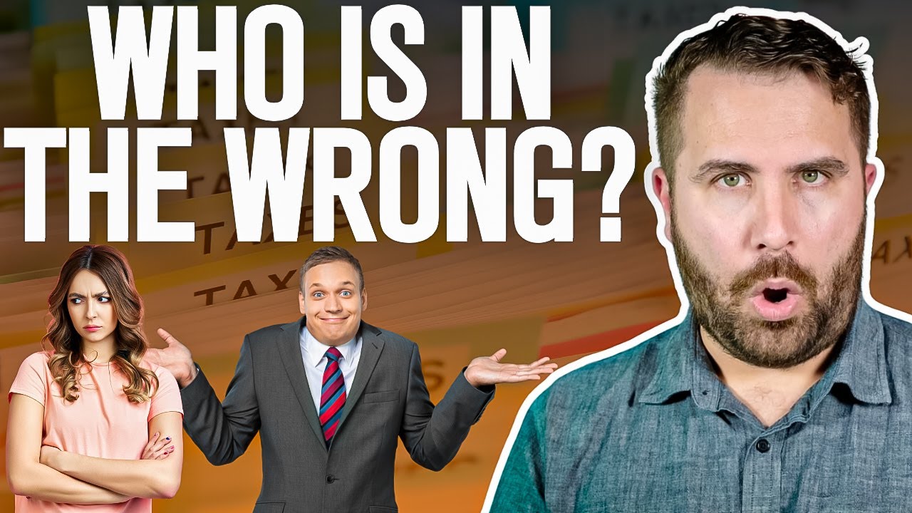 Она винит отца в своих проблемах с налогами... Вот мое мнение