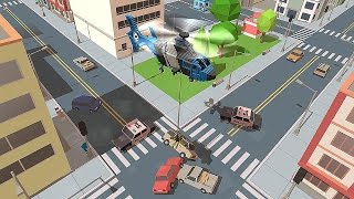 Blocky Helicopter City Heroes - Android Gameplay screenshot 1
