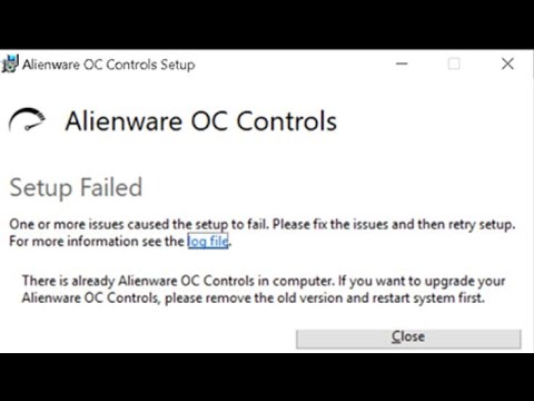 एलियनवेयर ओसी नियंत्रण ऐप को अपडेट करते समय त्रुटि सेटअप को ठीक करें