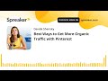Best Ways to Get More Organic Traffic with Pinterest