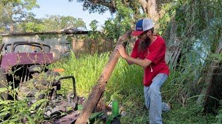 The MOST DANGEROUS yard transformation EVER and I did it for FREE!!! [THIS IS SO BAD!!!]