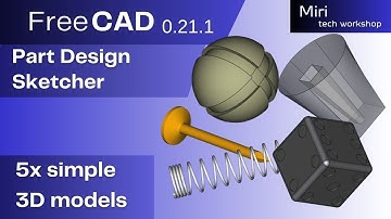 FreeCAD version 0 21 1,  5 simple 3D models, part 14
