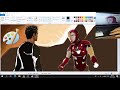 Dibujando a Ironman vs Superman en paint, con touchpad (parte 1)