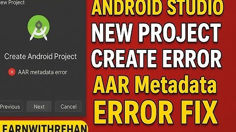 🔥 Android Studio New Project Error FIX | AAR Metadata Error Solution | AGP 8.4.2 Issue #android
