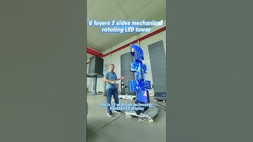 6 layers 2sides mechanical rotating LED tower display from assembly to finished product #leddisplay