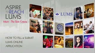 LUMS Admission Application Tutorial