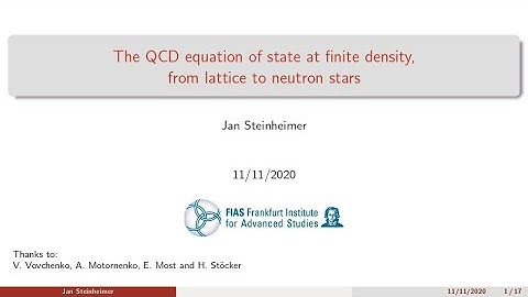Jan Steinheimer, The high density QCD phase diagram: heavy ion collisions and neutron star mergers