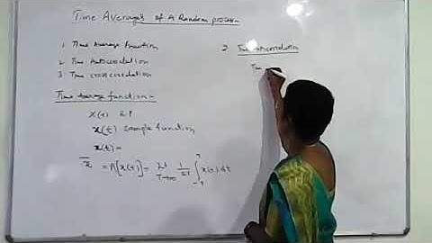 Lecture 105: Time averages of random process