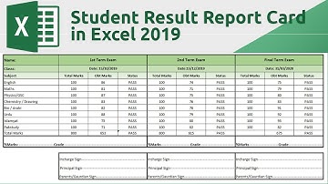 How to Create Student Result Report Card in Excel 2019 | Making Student Result Report Card in Excel