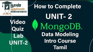 MongoDB Data Modeling Intro - unit 2 tamil | naan muthalvan course mongodb database for II CS BCA IT