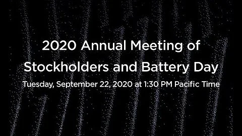 Tesla Shareholders Meeting & BATTERY DAY !!!